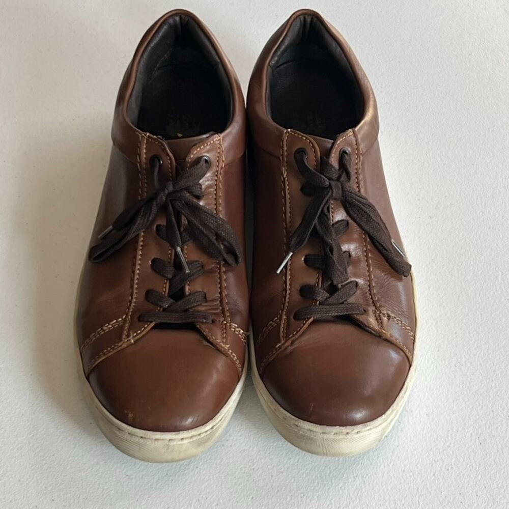 Bruno Magli Diego Sneakers Men’s 11 M EU 44 Cognac Low Top Shoes Brown Leather